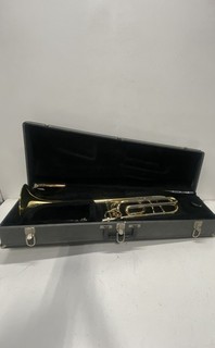Bb/F Trombone Tenore Attacco F Valvola Rotante con Boccaglio Custodia Benedizione