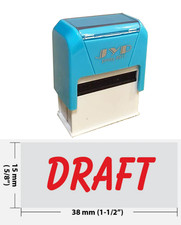 Draft - Self Inking Rubber Stamp - JYP 4911R-22  RED INK 