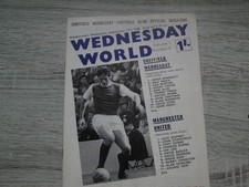 Sheffield Wednesday v Manchester United    17th September 1969     Division 1