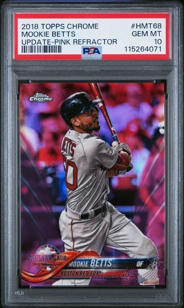MOOKIE BETTS 2018 Topps Chrome UPDATE- PINK REFRACTOR #HMT68 PSA 10 GEM MT