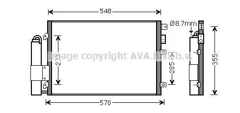 PRASCO Condenseur climatisation Condenseur De Clim RT5376D pour DACIA LOGAN (LS) - Photo 3/4