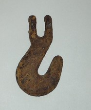 Vintage, Antique Old Heavy Rustic Wrought  Iron Hook Approx. 3.25" x 2" Inches