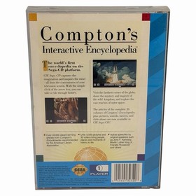 Compton's Interactive Encyclopedia (Sega CD, 1994) Complete w/ Manual + Reg Card