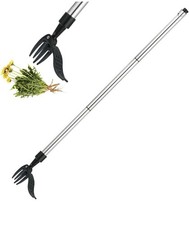 3.3ft Long Handle Manual Weeder for Lawn, Gardening, 3 Section Assembly Weed