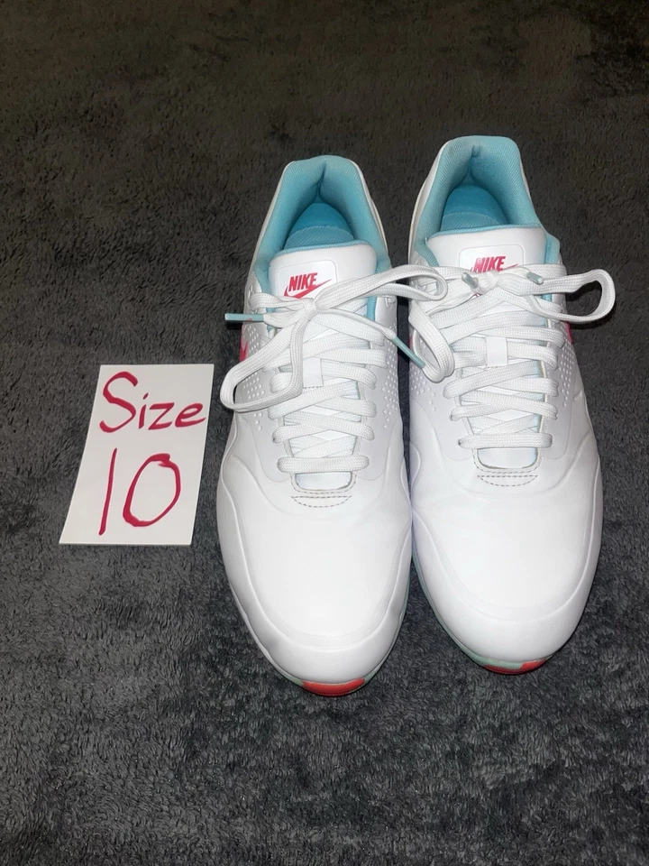 Nike Air Max 1G Golf Shoe White Hot Aurora Punch AQ0863-104 Men’s Size 10 Used - Image 2 of 4