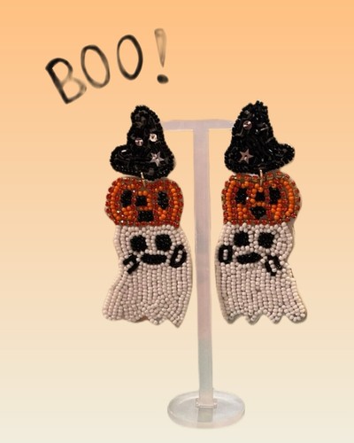 🎃HALLOWEEN KONVOLUT Dashing Diva Glanz Gel Nagelstreifen & Kürbis/Geister Ohrringe - Bild 5 von 5