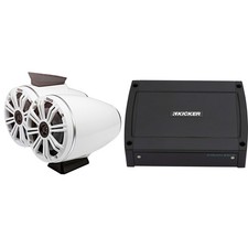 Kicker 46KMFC65W 6.5" White Loaded Marine Wake Tower Enclosures  400 Watt Ma...