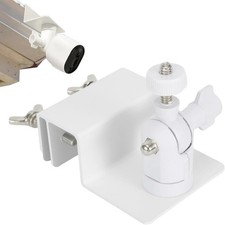 Adjustable Gutter Mount for Security Cameras Solar Panels - Easy Setup White