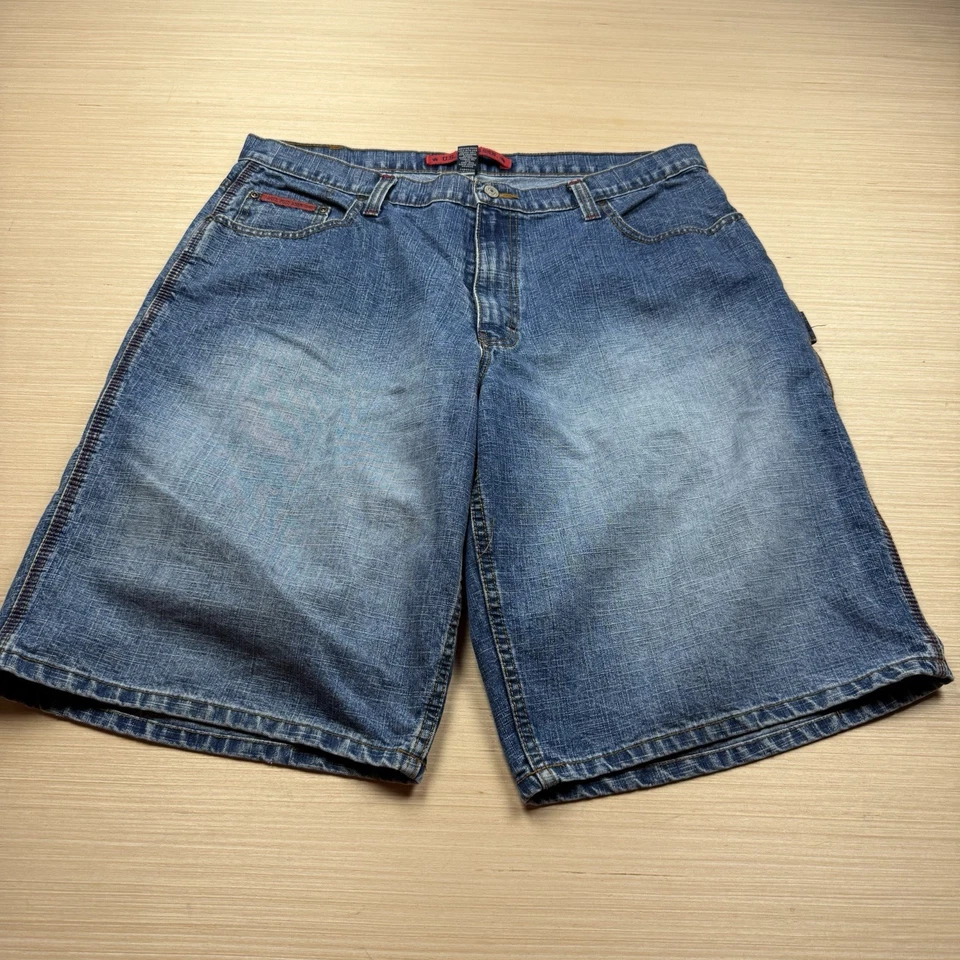 Pantalones Cortos De Colección Y2K EE. UU. Polo Assn Jean 38 Pantalones Cortos Carpintero Patinador Sueltos Centro Comercial Gótico Foto 2 de 4