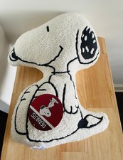 Peanuts Snoopy Sitting Shaped Decorative Pillow Sherpa Throw Cushion NWT