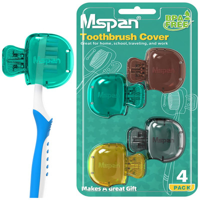 Zahnbürstenschutz Mspan 4er Pack Clip Schutzkappe Belüftung