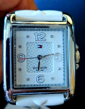 Tommy Hilfiger new with tags quartz silver silicone band sports watch