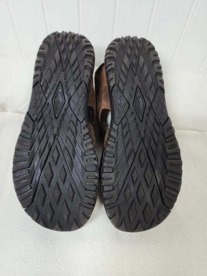 Sandálias infantis Stride Rite 1,5 couro marrom pescador pesca preppy resort ao ar livre - Imagem 4 de 4