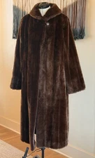 Dennis Basso 1X brown ranch mink (faux)