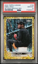 2022 Topps Chrome Oneil Cruz 128 SP Image Variation RC Gold Speckle /50 PSA 10🔥