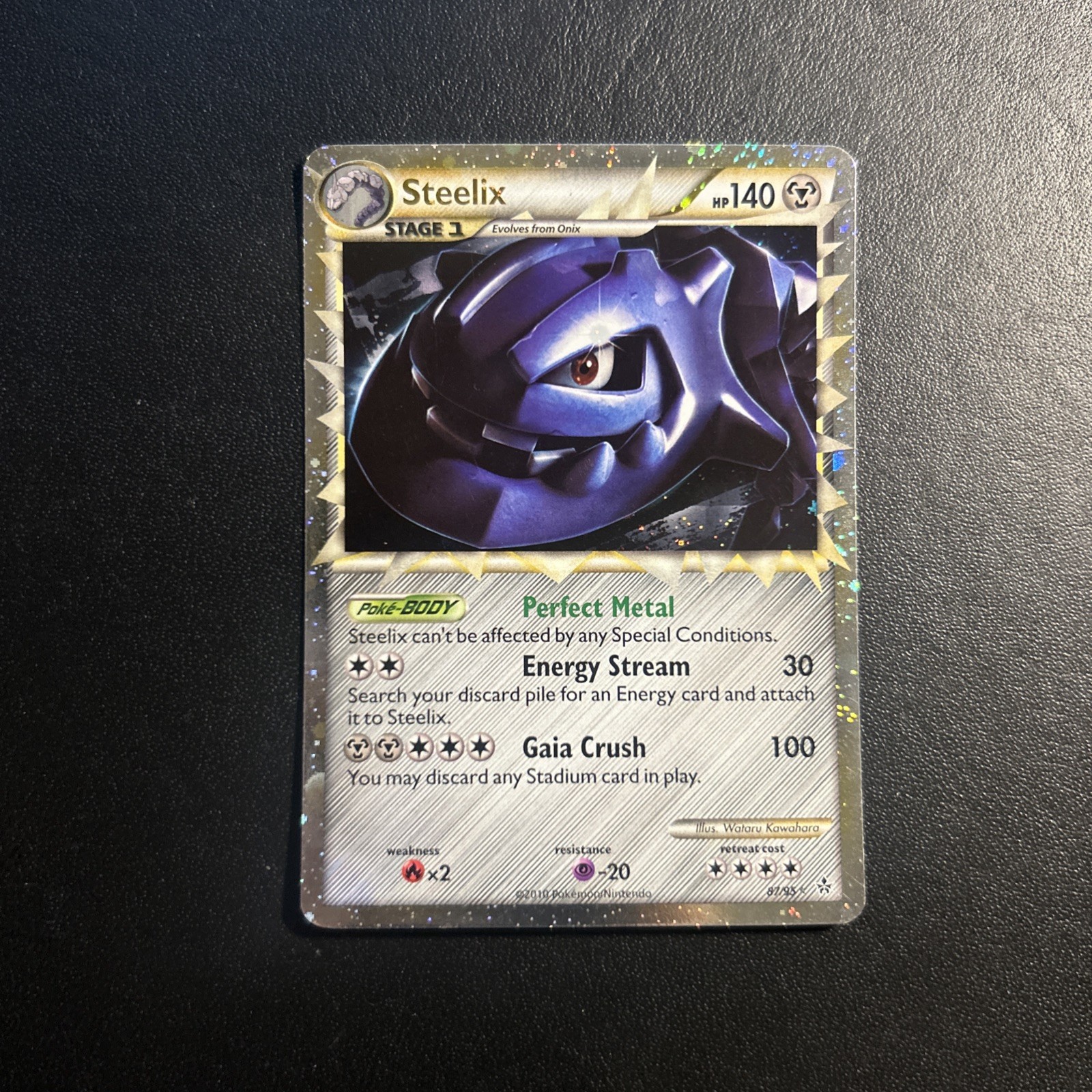 Steelix 87/95 Prime Unleashed Pokemon Card Ultra Rare Lightly Played LP +