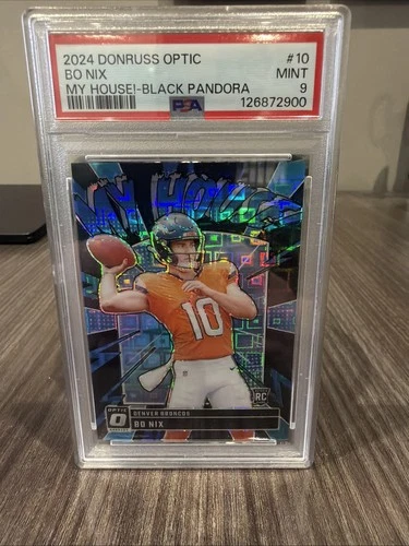 2024 Panini Donruss Optic - My House! Bo Nix #10 Black Pandora Prizm /25 (RC)