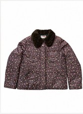 Vintage Fusalp France Size 14 US Quilted Ski Jacket Alpine Floral 80s Racing