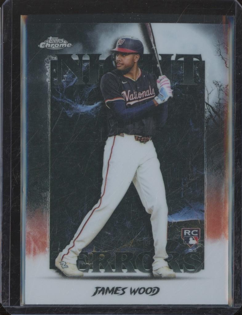 2025 Topps Chrome Update JAMES WOOD RC Rookie Night Terrors Insert JA813