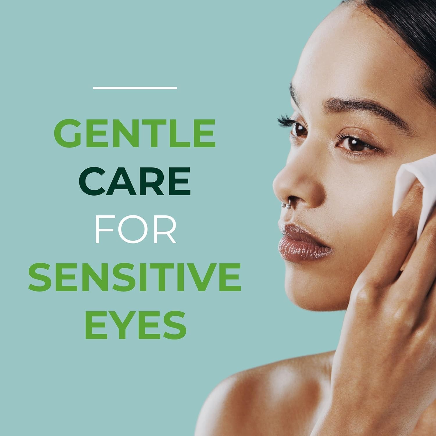 NOVEHA 60PCs Tea Tree Oil Eyelid & Lash Wipes | With Hyaluronic Acid, Green Tea