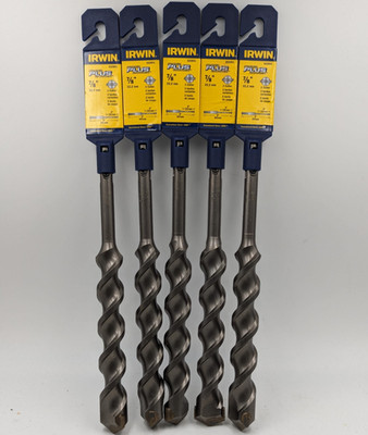 SDS Hammer Drill Masonry 7/8'' Drill Bits, 6'' Cut 8'' Overall, Irwin 322051 Lot 5