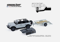 2021 Ford Bronco 4 TüRen Badlands Grau AnhäNger Motorrad 1:64 Greenlight 32330D