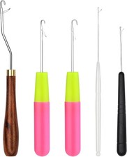 5 Size Latch Hook, Crochet Hooks for Hair, Latch Hook Kit  Crochet Needles for