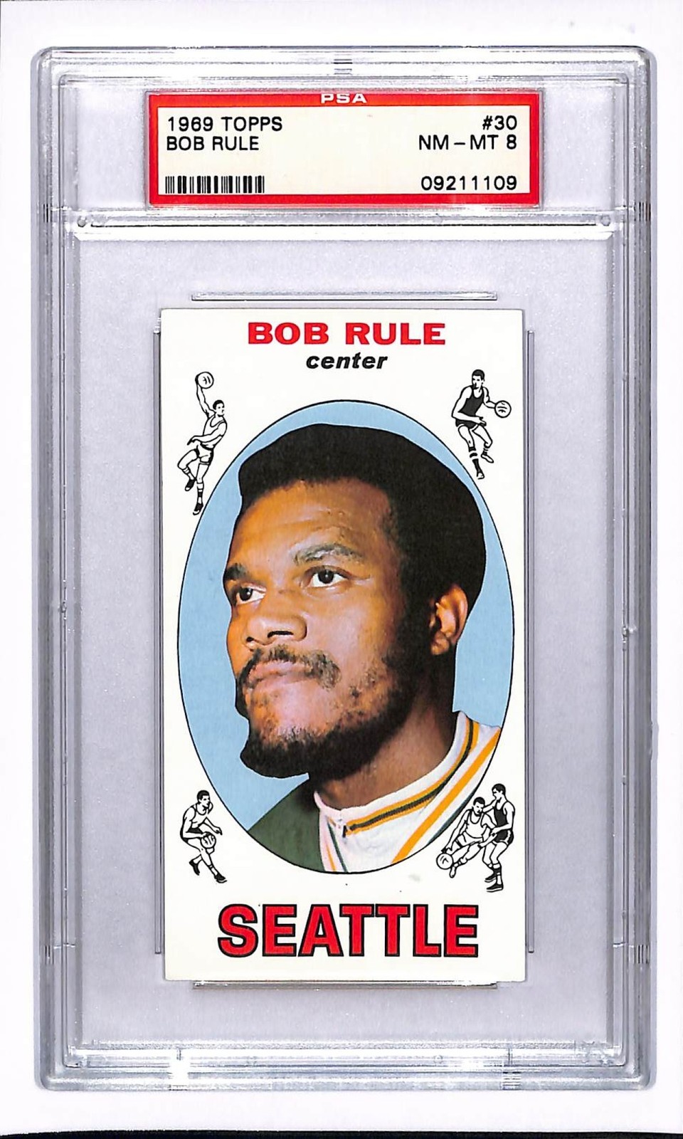 1969-70 Topps Bob Rule Rookie RC #30 SuperSonics PSA 8