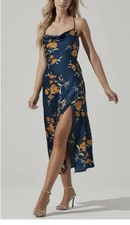 ASTR The Label Gaia Floral Midi Dress in Floral Size S
