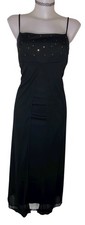 Платье Vtg 90s Womens Black Rhinestone