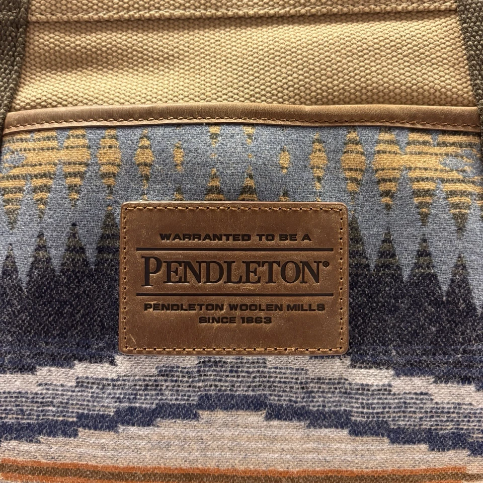 Pendleton Wool & Heavy Canvas Weekender Bag Southwestern Geometric Pattern - Image 2 of 4