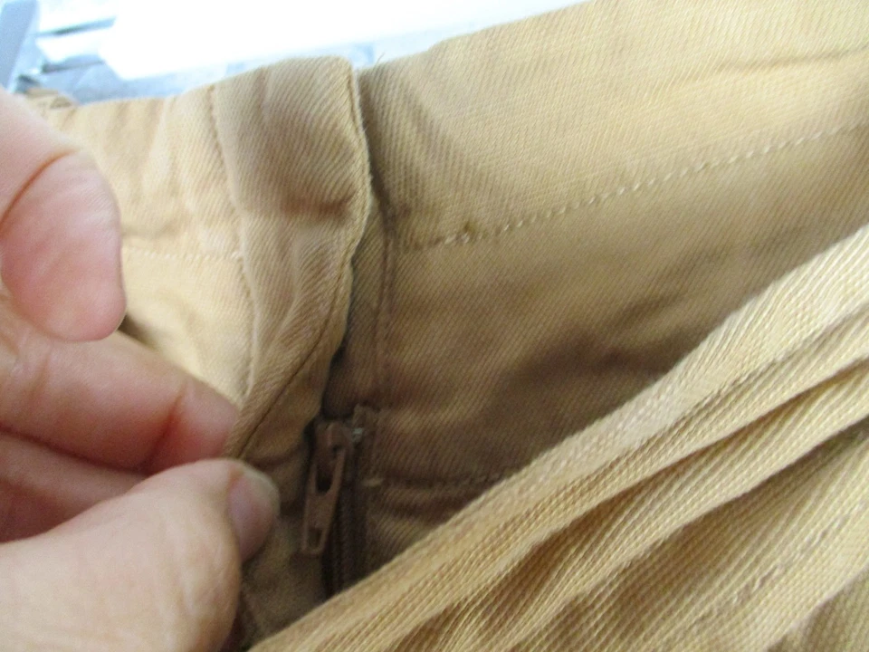 Witchery womens wide leg chino pants tan /brown 12 high waist belted - image 4 of 4