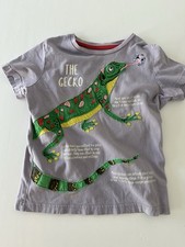Mini Boden Girls Lavender Gecko Short Sleeve T Shirt 100 Cotton 5/6Y