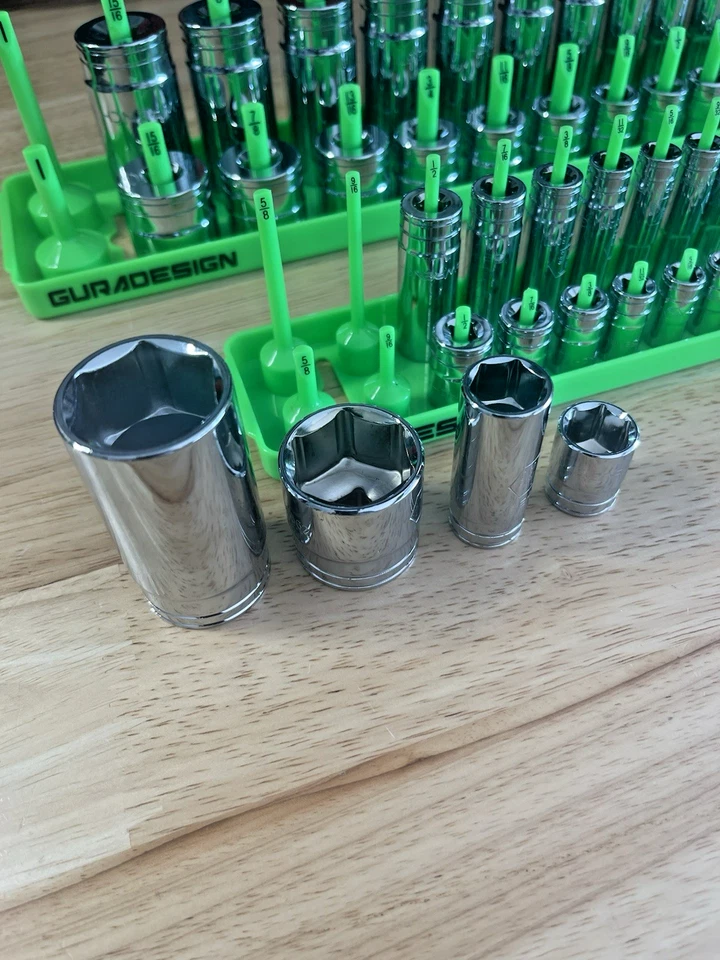 GearWrench 3/8" & 1/4” Dr SAE 6pt Shallow Deep Sockets 80303 80305 80553 80555 - Image 2 of 4