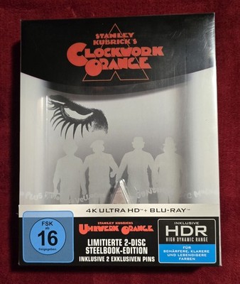 A Clockwork Orange 4K UHD Titans of Cult Steelbook 2 Pins Kubrick