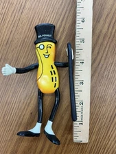 Vintage 1991 Planters Mr. Peanut Russ Bendy Bendable Advertising Toy Figure