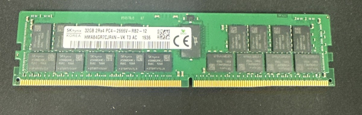 SK HYNIX 32GB 2RX4 PC4-2666V-RB RDIMM SERVER RAM - HMA84GR7CJR4N