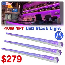 LED UV Black Light Bar 48 inch 40W Fixture DJ Party Club Stage D cor T8 Led Tube