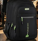 Sport Black/Blue Large Laptop Backpack Zip, Bottle Pocket, Adjustable Strap — photo 2