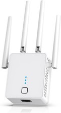 WiFi Extender, 2024 Fastest WiFi Booster 1200Mbps Dual Band 5GHz/2.4GHz White
