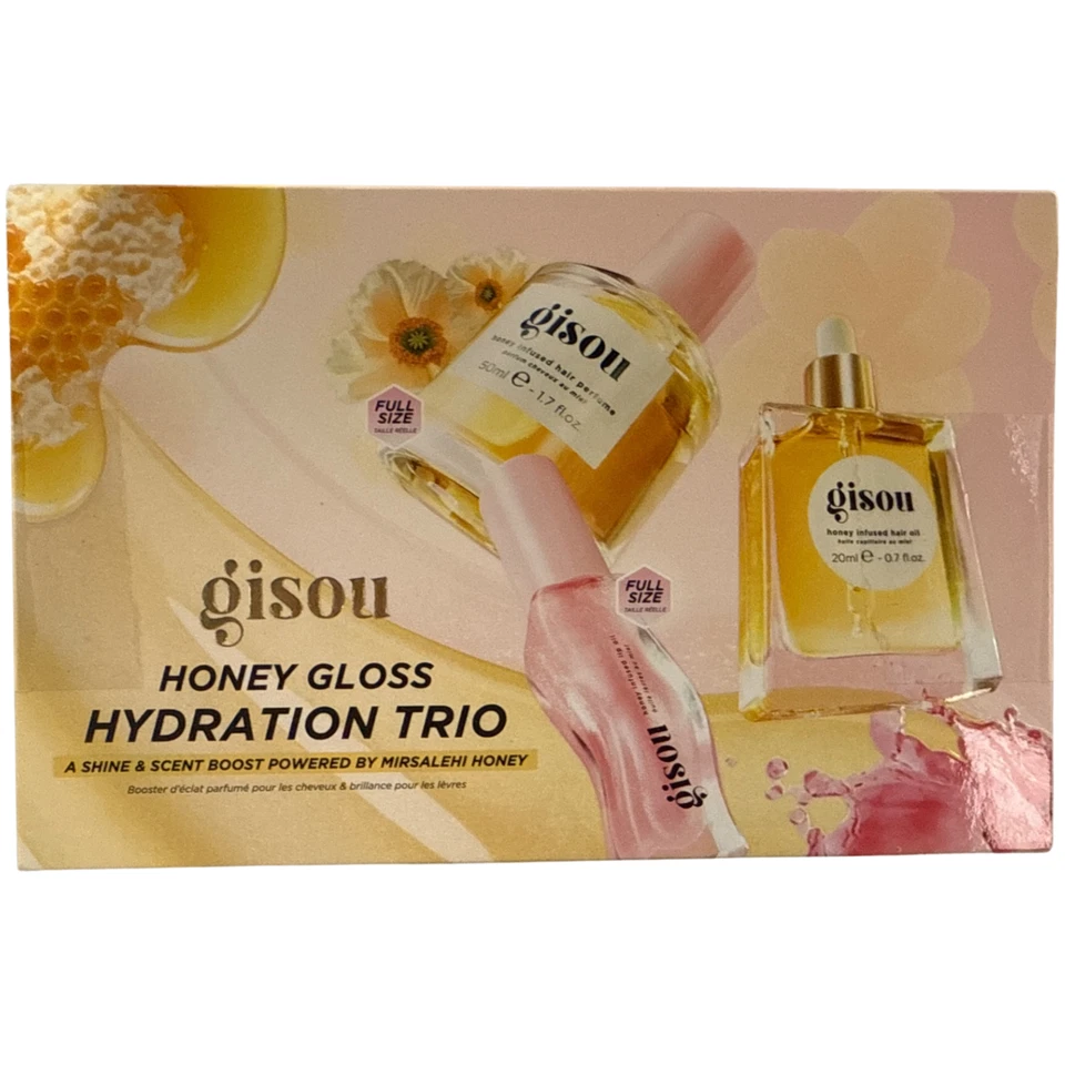 Gisou Honey Glow Hydration Trio + Valentino Donna Coral Fantasy 30mL NEW - Image 2 of 2