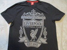 Liverpool Football Club Shirt Mens Large Black Gray Soccer Futbol World Cup