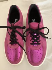 New SAS Pink Suede/Metallic Pink Leather Non Slip Sneaker Size 9.5 M Made In USA