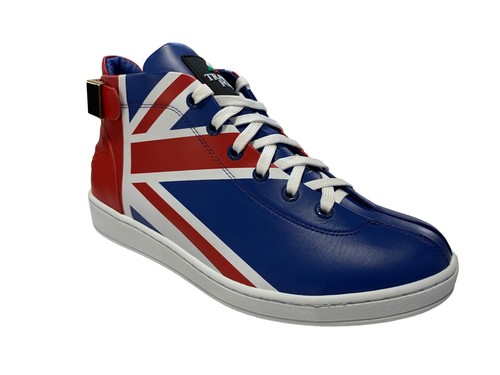 Leather British Theme Sneakers 915601 
