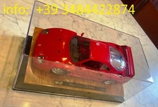 RARE Ferrari F40 V8 bi-Turbo 1987  simil-Wood base 1:18 B shop top  dealer