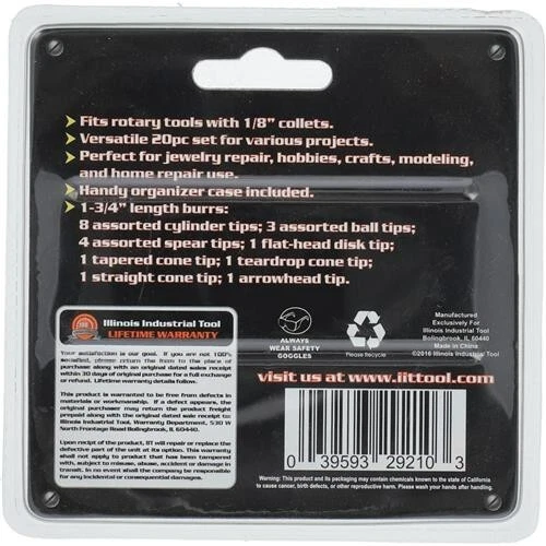 Juego de 20 brocas de corte de talla de molienda de diamante vidrio de piedra rotativo NUEVO Foto 3 de 3