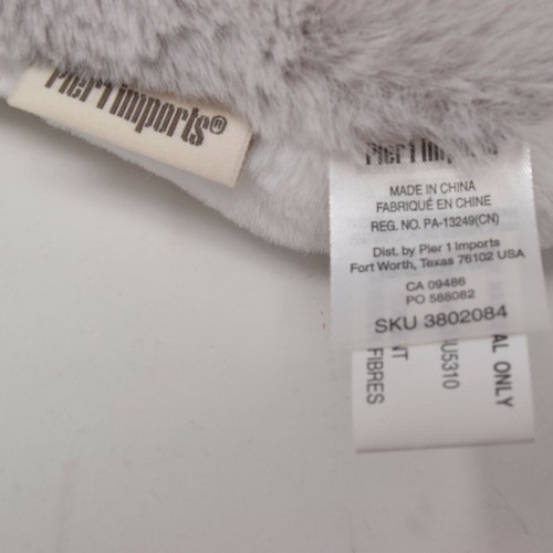 Pier 1 One Imports peluche narval niguel animal de peluche suave juguete gris 15" nuevo - Imagen 9 de 12