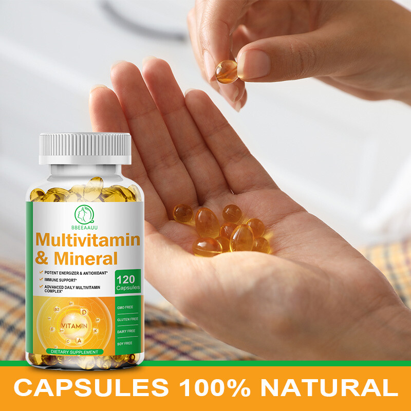 Multi Vitamin & Mineral Capsules For Men & Women's Health Natural