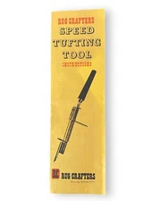 Vtg Speed Tufting Tool Set RC Rug Crafters Tapestry Manual Gauge - Instructions