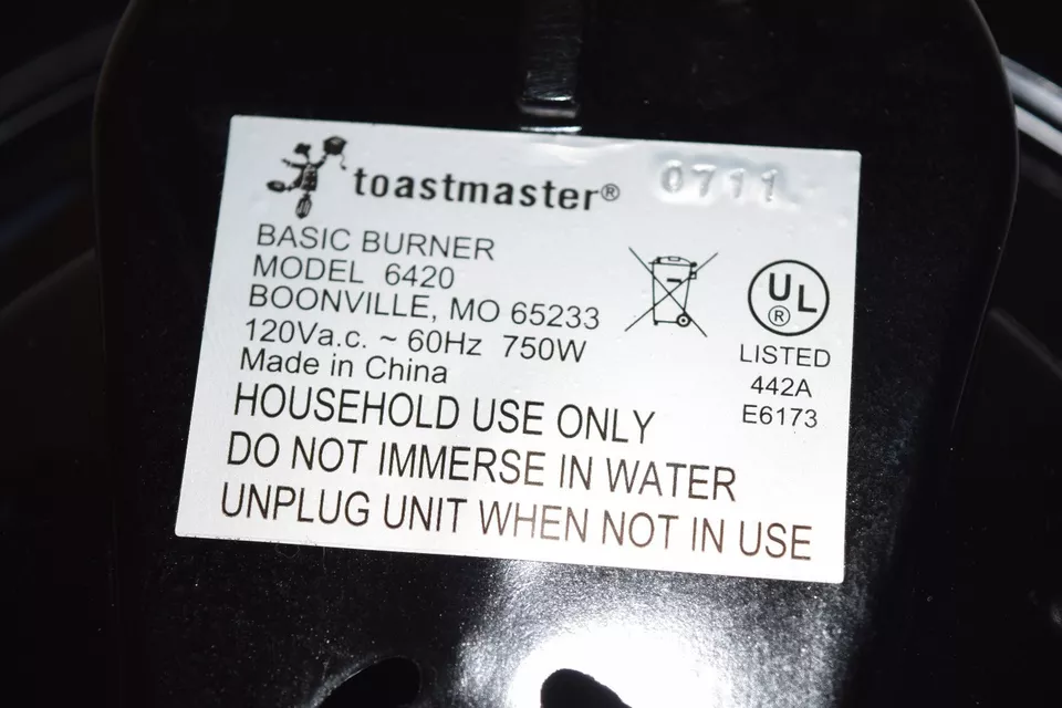 Toastmaster 6420 quemador único buffet gama y regulador Lenk LTR100 NUEVO EN CAJA Foto 4 de 4